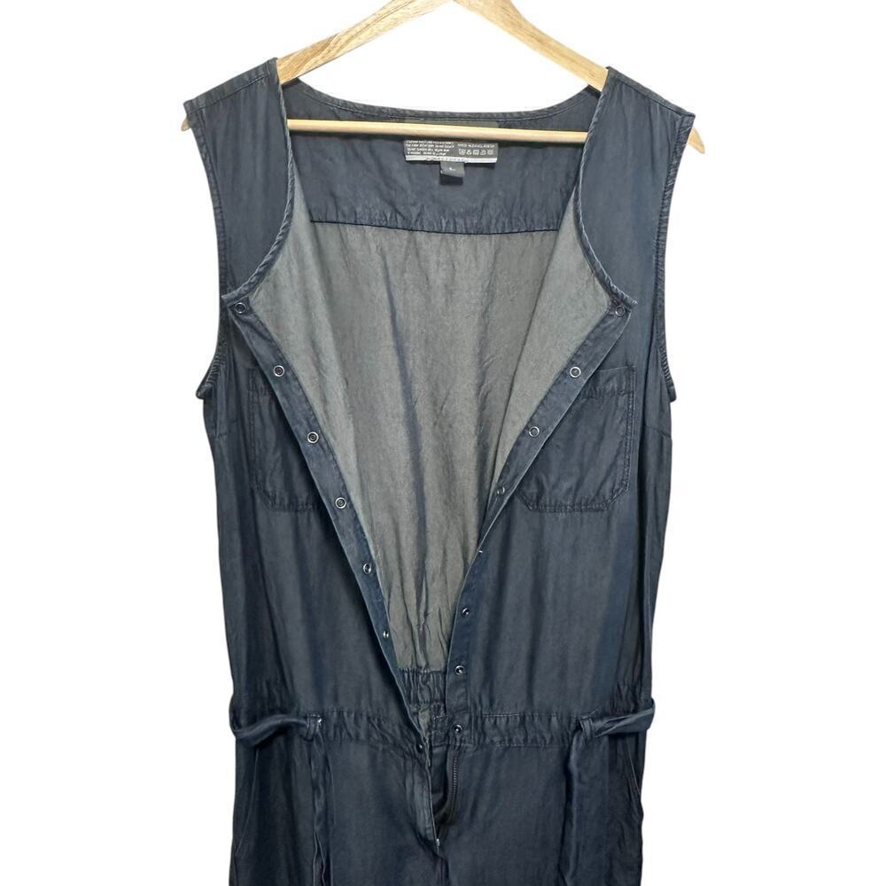 Morgan City Blue Chambray Sleeveless Jumpsuit (L) - Picture 8 of 12